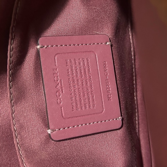 Coach Pink Pennie Crossbody Bag with Coin Purse And Gold Details - Picture 7 of 7